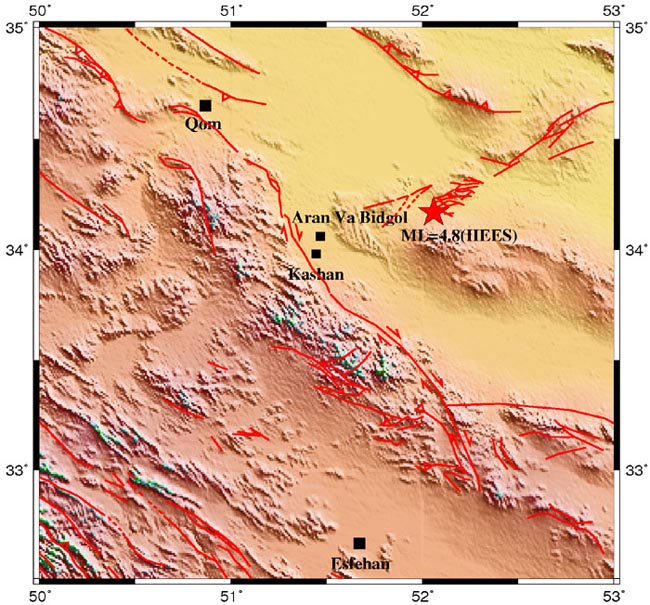 map-faults-kashan