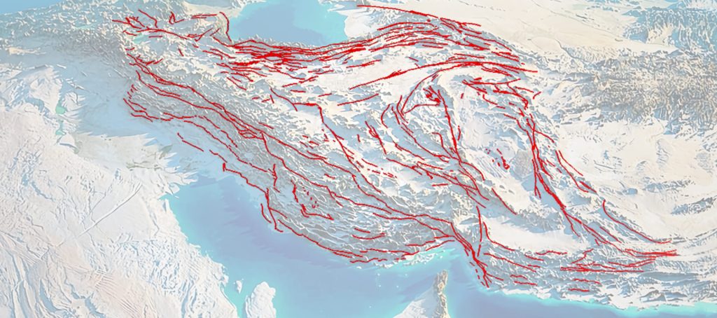نقشه گسل های ایران